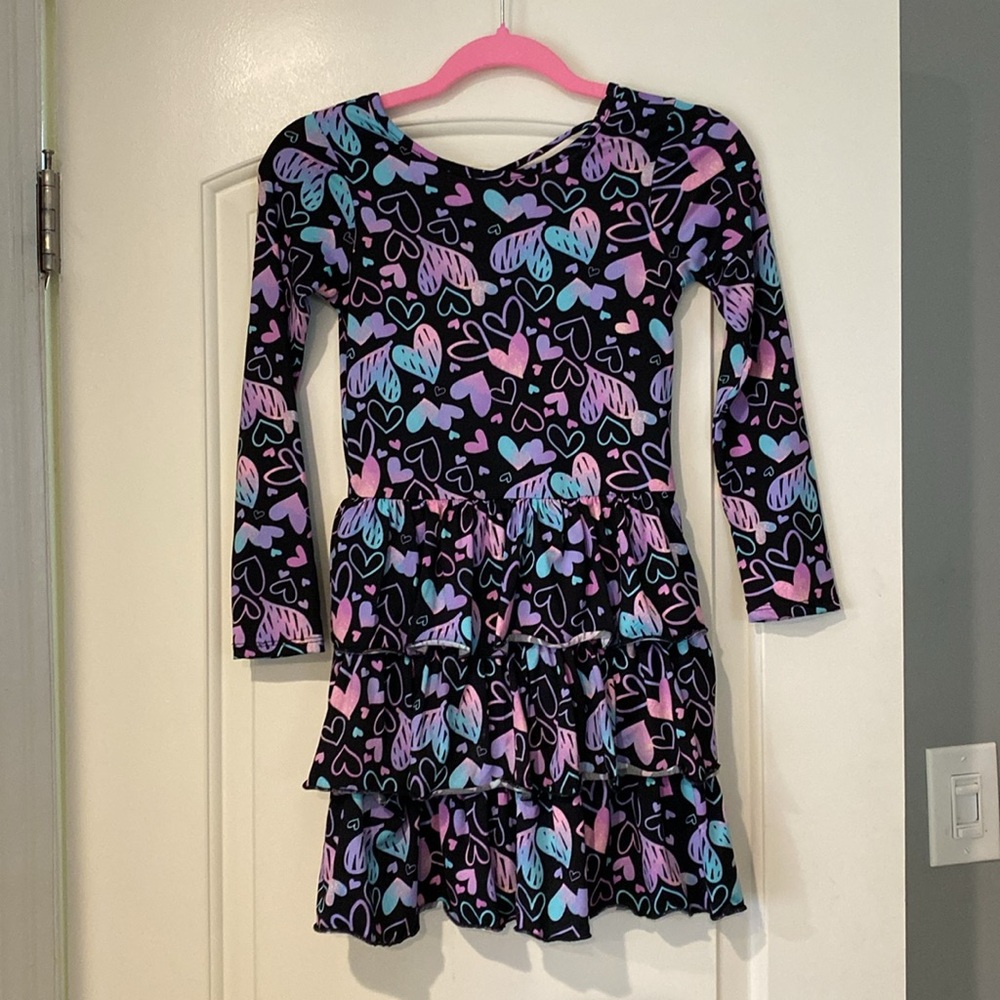 Long-sleeved Pixie Lane dress with hearts